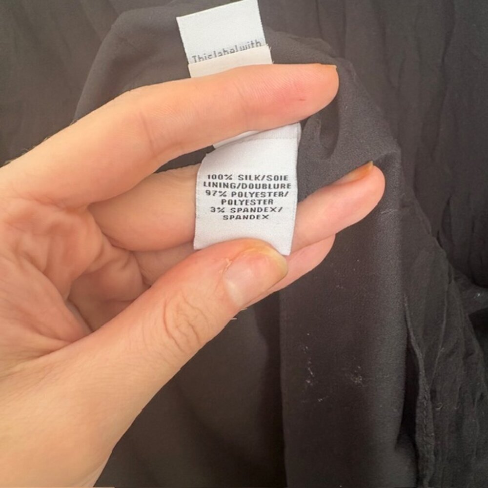 Diane von Furstenberg 100% Silk Fleurette Chiffon Mini Dress Black - Picture 10 of 10